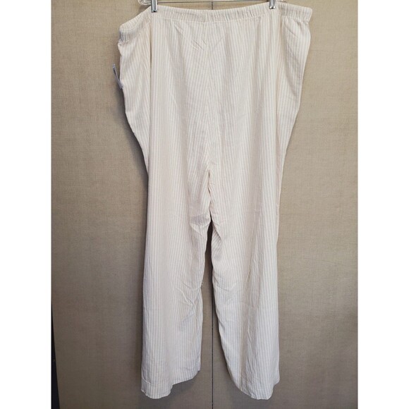 Old Navy Women's Linen Blend Striped Wide Leg Drawstring Waist Pants Sz 3X NWT - Picture 5 of 9
